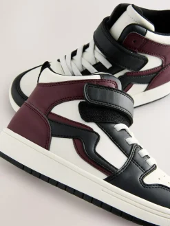 Next Standard Fit (F) Elastic Lace High Top Trainers^BOY Sneakers