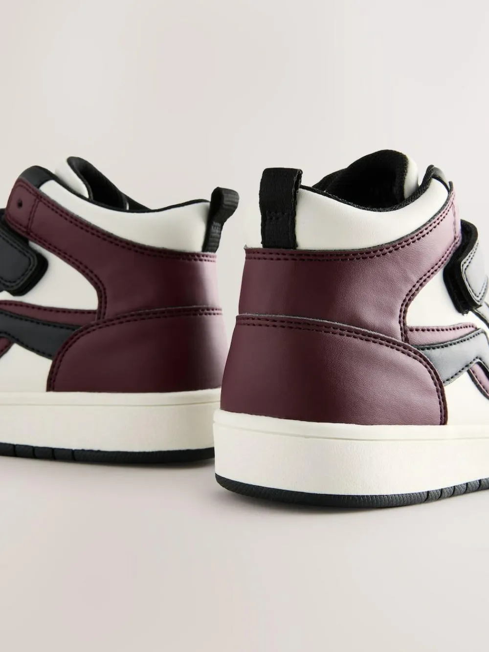 Next Standard Fit (F) Elastic Lace High Top Trainers^BOY Sneakers