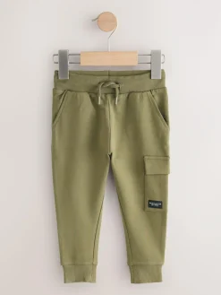 Sale Next Skinny Fit Joggers 5 Pack (3mths-7yrs) Black/Charcoal Grey/ Stone/Khaki Green