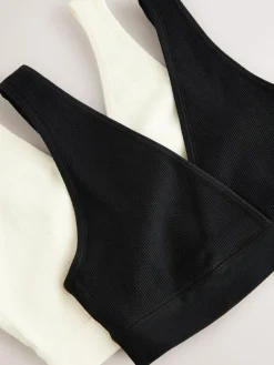 Next Black/Cream Seamless Non Wire Nursing Ultimate Comfort Bras 2 Pack^Women Bras|All Lingerie