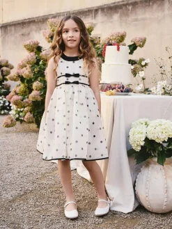 Discount Next Black/Cream Spot Sleeveless Occasion Dress (3-16yrs)