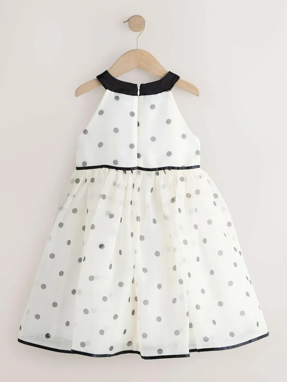 Discount Next Black/Cream Spot Sleeveless Occasion Dress (3-16yrs)