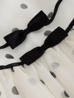 Discount Next Black/Cream Spot Sleeveless Occasion Dress (3-16yrs)