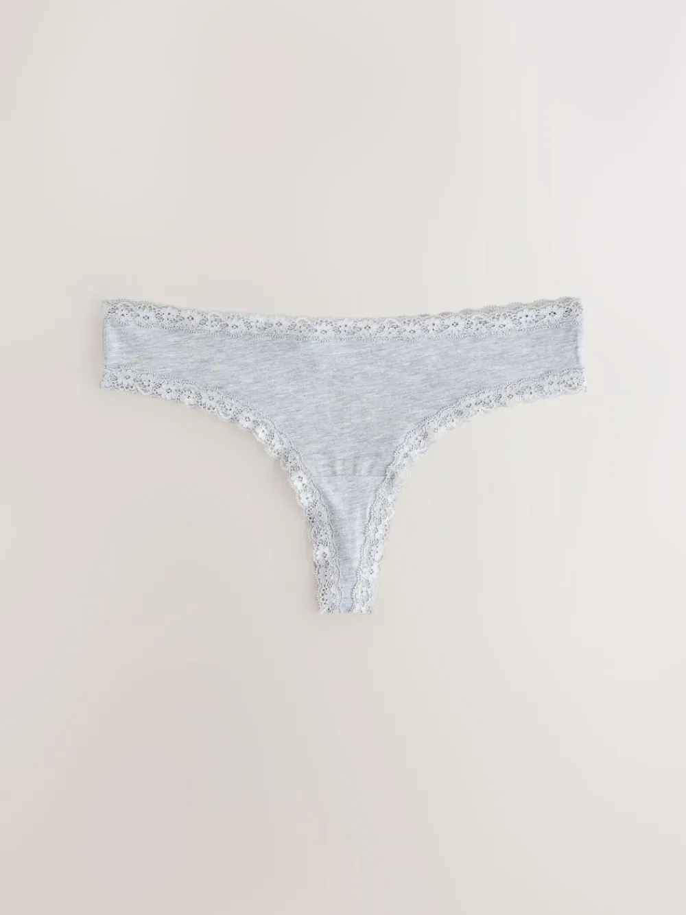 Next Black/Cream Thong Cotton Lace Knickers 4 Pack^Women All Lingerie|Panties