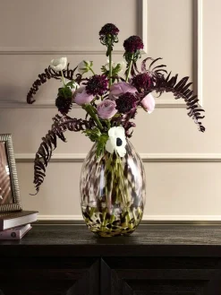 Hot Next Medium Confetti Glass Flower Vase Black/Gold