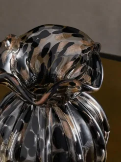 Online Next Mini Confetti Glass Flower Vase Black/Gold