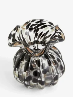 Online Next Mini Confetti Glass Flower Vase Black/Gold