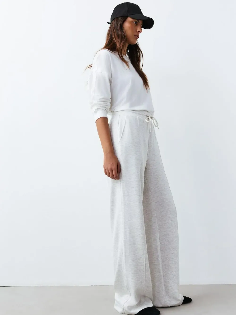 Next Black/Grey Jersey Wide Leg Joggers 2 Pack^Women Loungewear|Leggings & Sweatpants