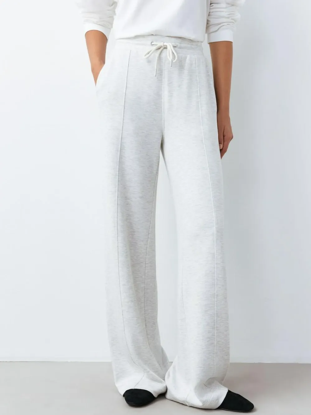 Next Black/Grey Jersey Wide Leg Joggers 2 Pack^Women Loungewear|Leggings & Sweatpants