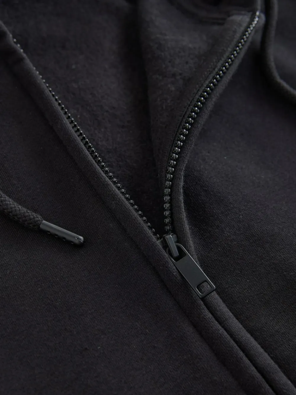 Best Next Black/Grey Marl Cotton Rich Heavyweight Jersey Full Zip Hoodies 2 Pack