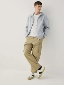 Best Next Black/Grey Marl Cotton Rich Heavyweight Jersey Full Zip Hoodies 2 Pack