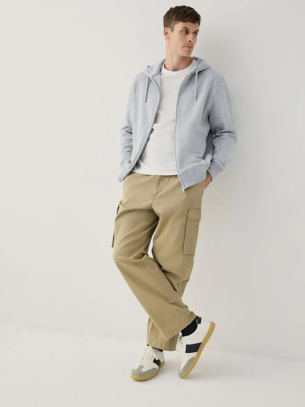 Best Next Black/Grey Marl Cotton Rich Heavyweight Jersey Full Zip Hoodies 2 Pack