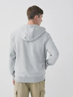 Best Next Black/Grey Marl Cotton Rich Heavyweight Jersey Full Zip Hoodies 2 Pack