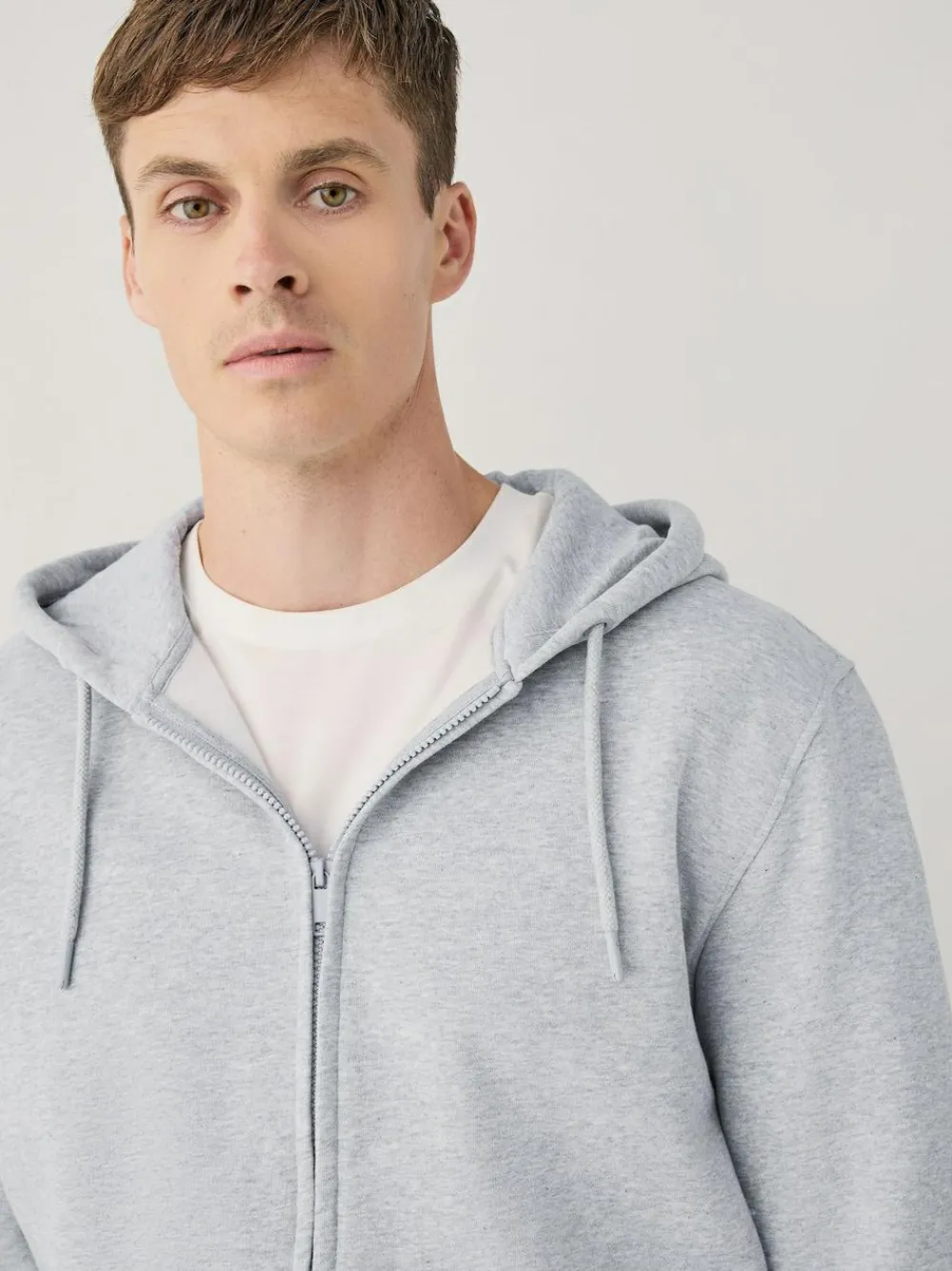 Best Next Black/Grey Marl Cotton Rich Heavyweight Jersey Full Zip Hoodies 2 Pack