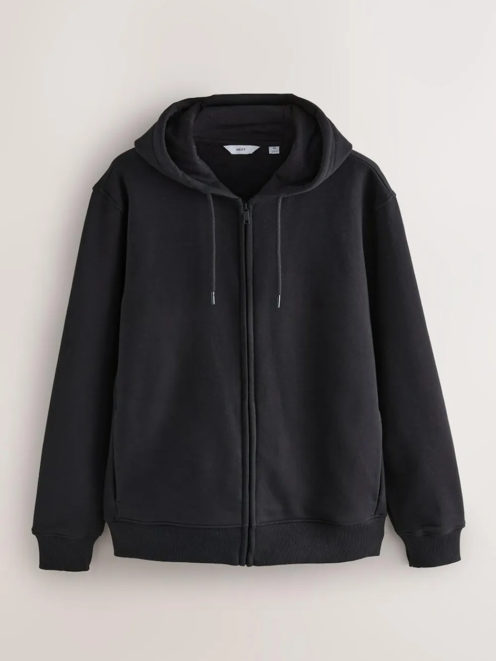 Best Next Black/Grey Marl Cotton Rich Heavyweight Jersey Full Zip Hoodies 2 Pack