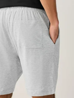 Best Next Short Sleeve Jersey Pyjamas Set Black/Grey Marl