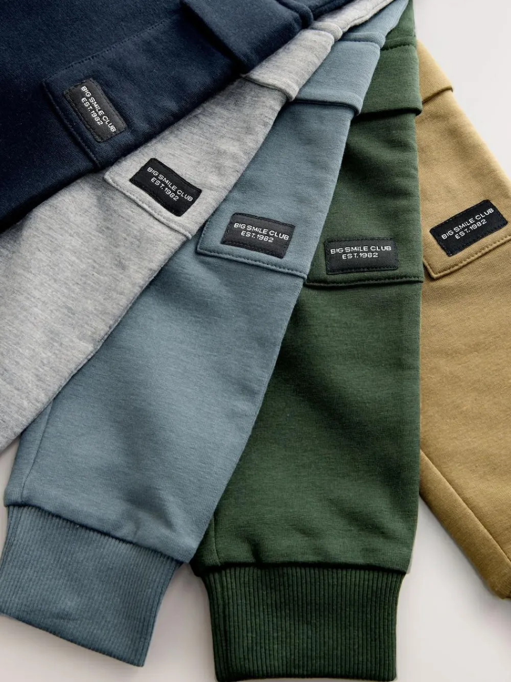 Next Skinny Fit Joggers 5 Pack (3mths-7yrs) Black/Grey Marl/Tan Brown