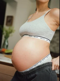 Sale Next Maternity Nursing Crop Ultimate Comfort Tops 2 Pack Black/Grey