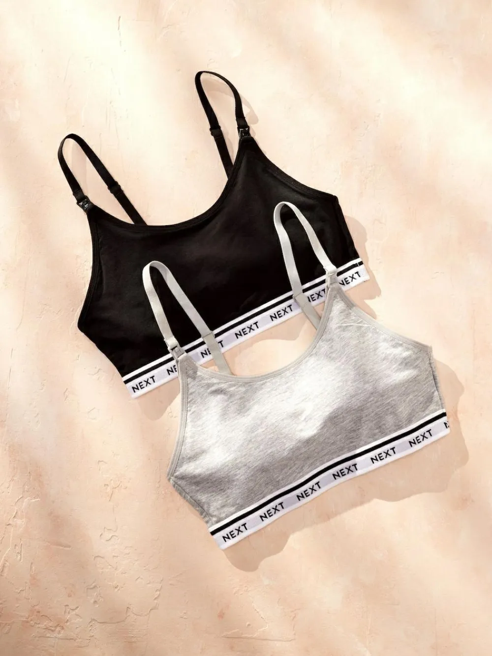 Sale Next Maternity Nursing Crop Ultimate Comfort Tops 2 Pack Black/Grey