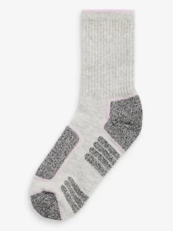 Next Active Sports Walking Ankle Socks 2 Pack Black/Grey