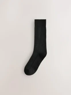 Outlet Next Pattern Smart Socks 5 Pack Black/Grey
