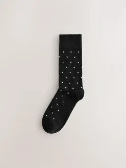 Outlet Next Pattern Smart Socks 5 Pack Black/Grey