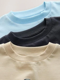 Next Black/Grey Race Car Short Sleeve Graphic T-Shirts 3 Pack (3mths-7yrs)^BOY Tops|T-Shirts