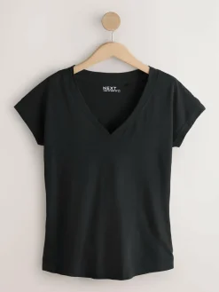 New Next Black/Grey/Pink Cap Sleeve T-Shirts 7 Pack