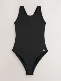 Next Black/Monochrome Ikat High Neck Swimsuit 2 Pack