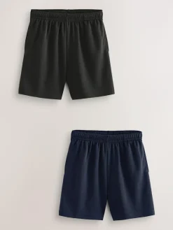 New Next 2 Pack Sports Shorts (3-16yrs) Black/Navy