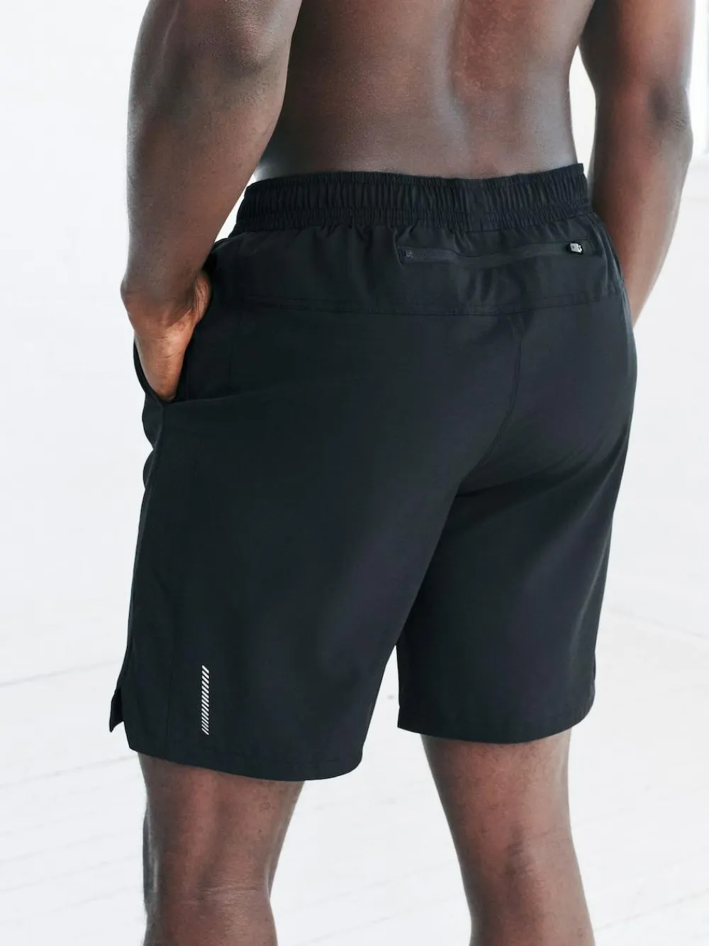 Next Black/Navy Blue 9 Inch Active Gym Sports Shorts 2 Pack
