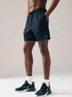 Best Next 7 Inch Active Gym Sports Shorts 2 Pack Black/Navy Blue