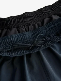 Best Next 7 Inch Active Gym Sports Shorts 2 Pack Black/Navy Blue