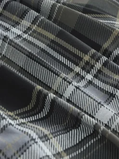 Outlet Next Black/Navy Blue Check Short Sleeve Jersey Pyjamas Set 2 Pack