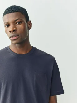 Outlet Next Black/Navy Blue Check Short Sleeve Jersey Pyjamas Set 2 Pack