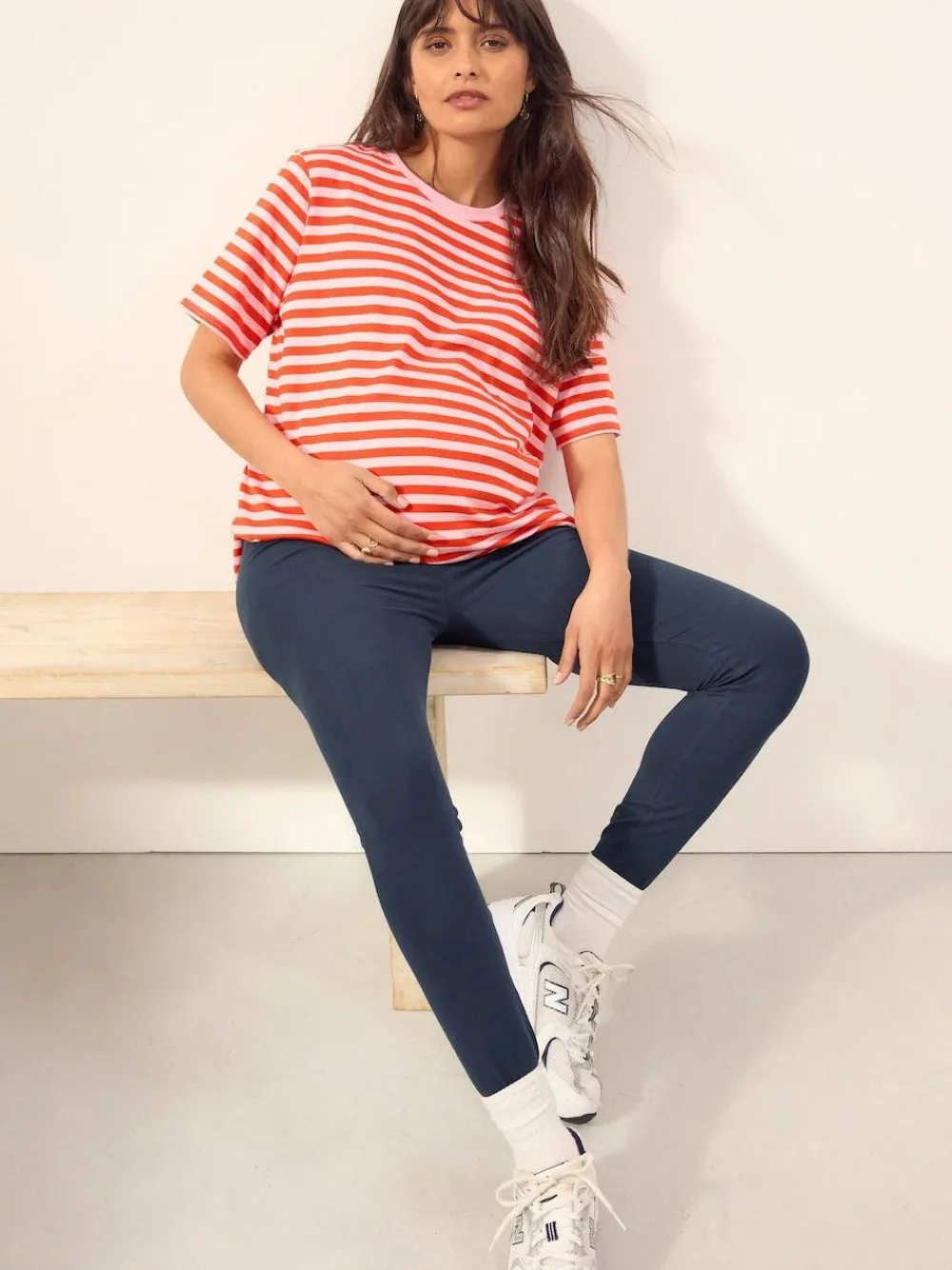 Discount Next Black/Navy Blue/Brown Maternity Leggings 3 Pack