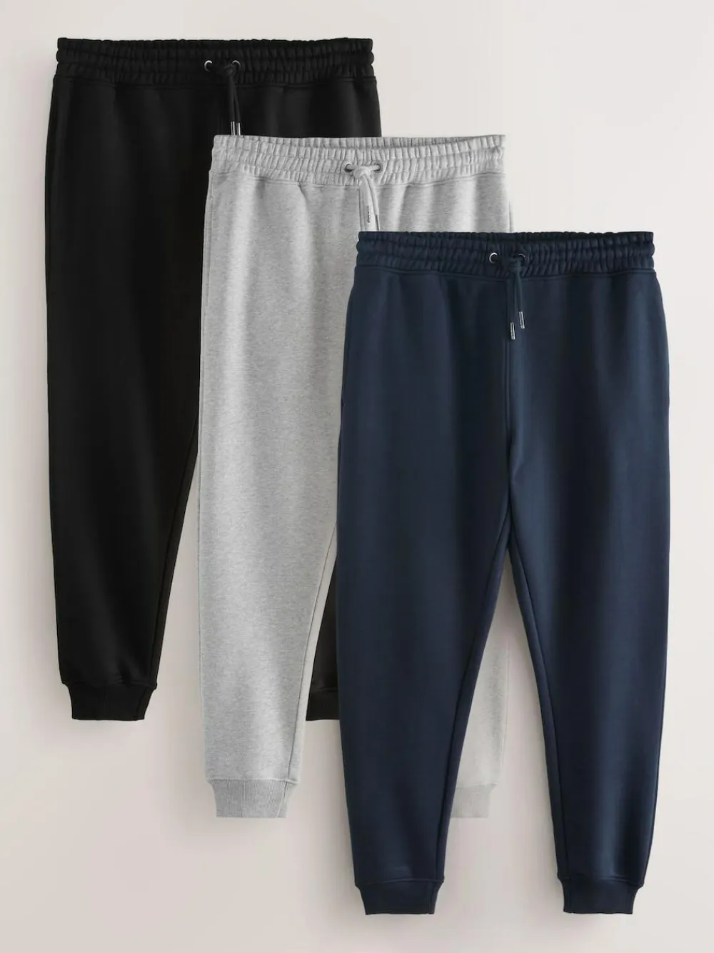 Next Slim Fit Cotton Rich Jersey Joggers 3 Pack^ Joggers|Joggers