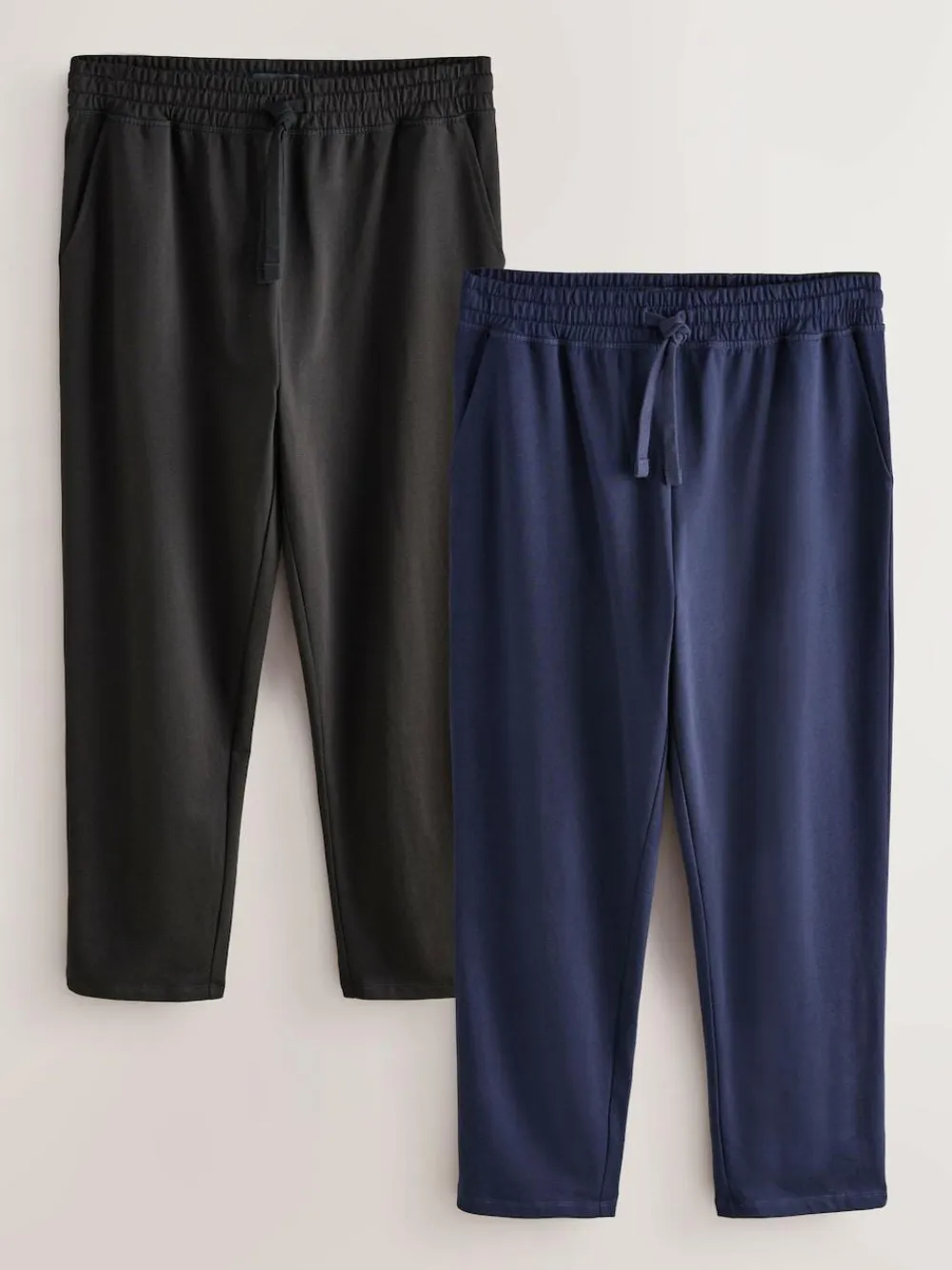 Hot Next Open Loopback Soft Touch 2 Pack Open Joggers Black/Navy