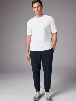 Discount Next Slim Fit Brushback Heavyweight 2 Pack Joggers Black/Navy