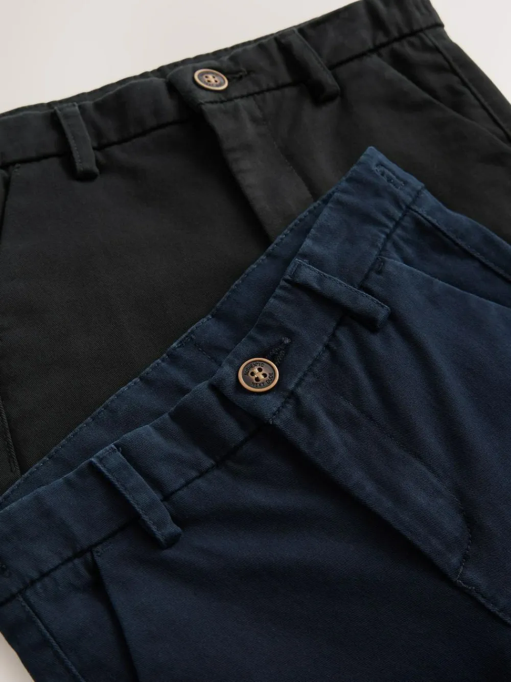 Hot Next Stretch Skinny Chino Trousers 2 Pack (3-17yrs) Black/Navy