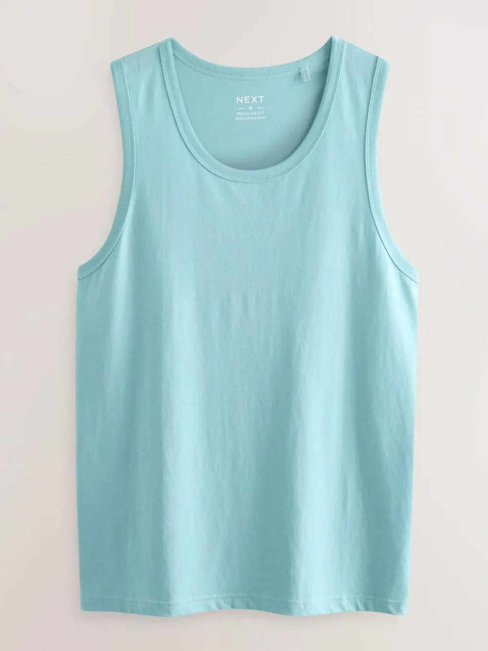 New Next 100% Cotton Vests 4 Pack Black/Navy/White/Blue