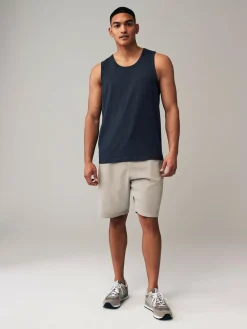 New Next 100% Cotton Vests 4 Pack Black/Navy/White/Blue