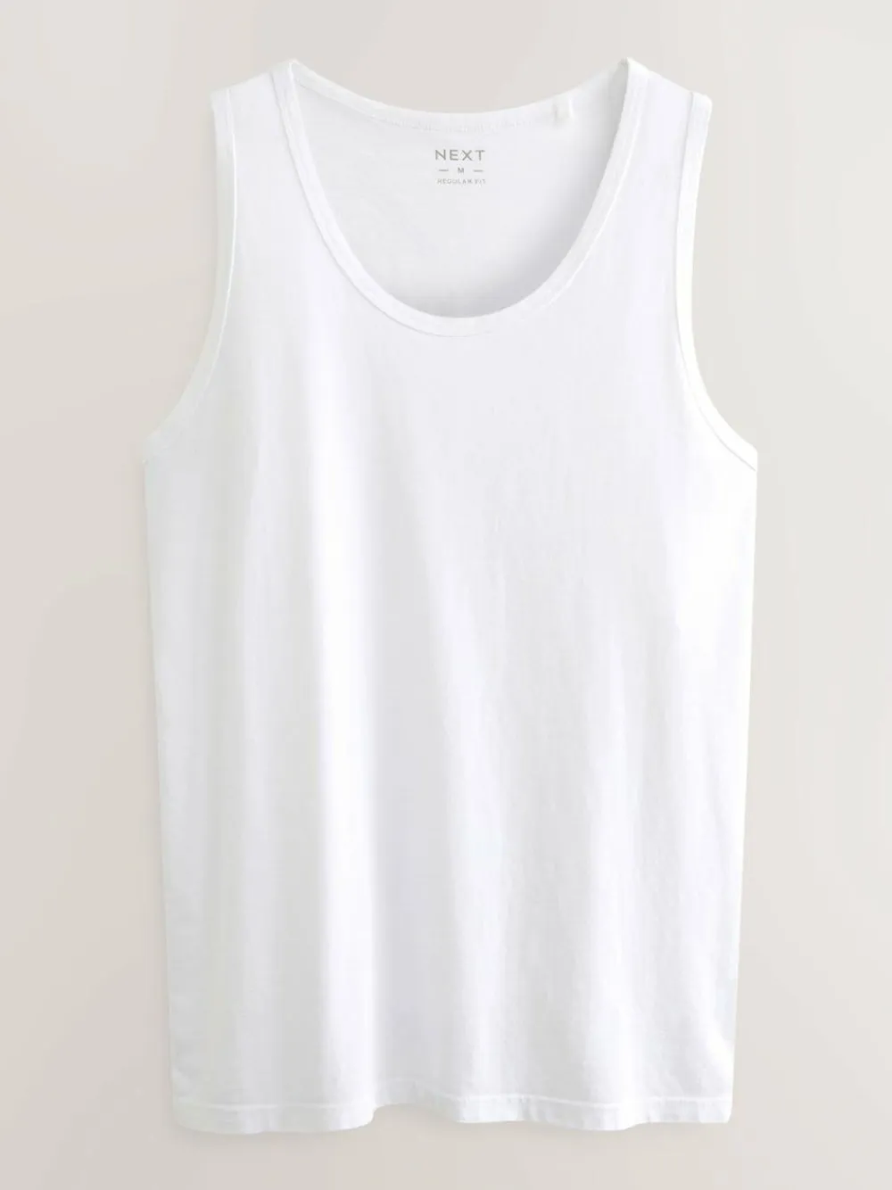 New Next 100% Cotton Vests 4 Pack Black/Navy/White/Blue