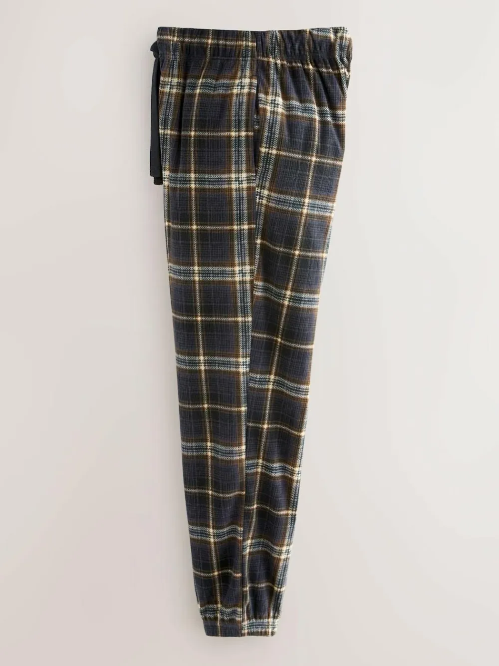 Best Next Black/Neutral Check Motionflex Corded Cosy Cuffed Pyjama Bottoms