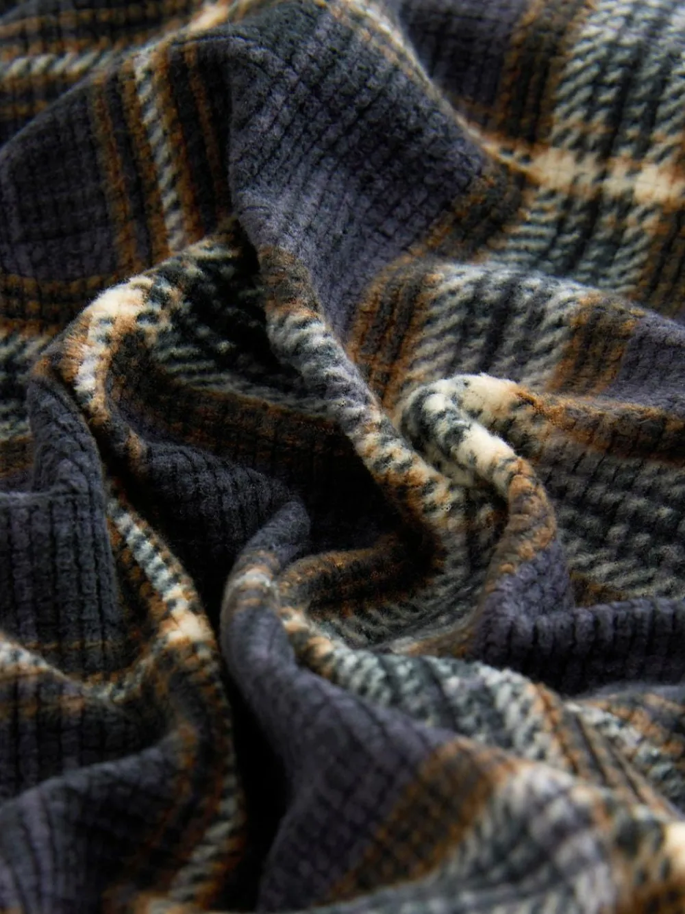 Best Next Black/Neutral Check Motionflex Corded Cosy Cuffed Pyjama Bottoms