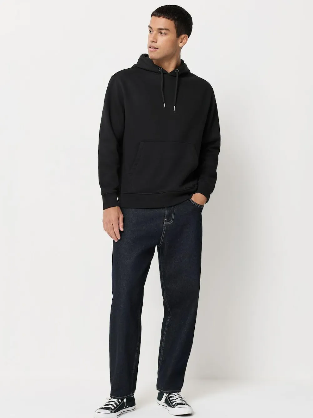 Sale Next Cotton Rich Jersey Overhead Hoodies 2 Pack Black/Neutral