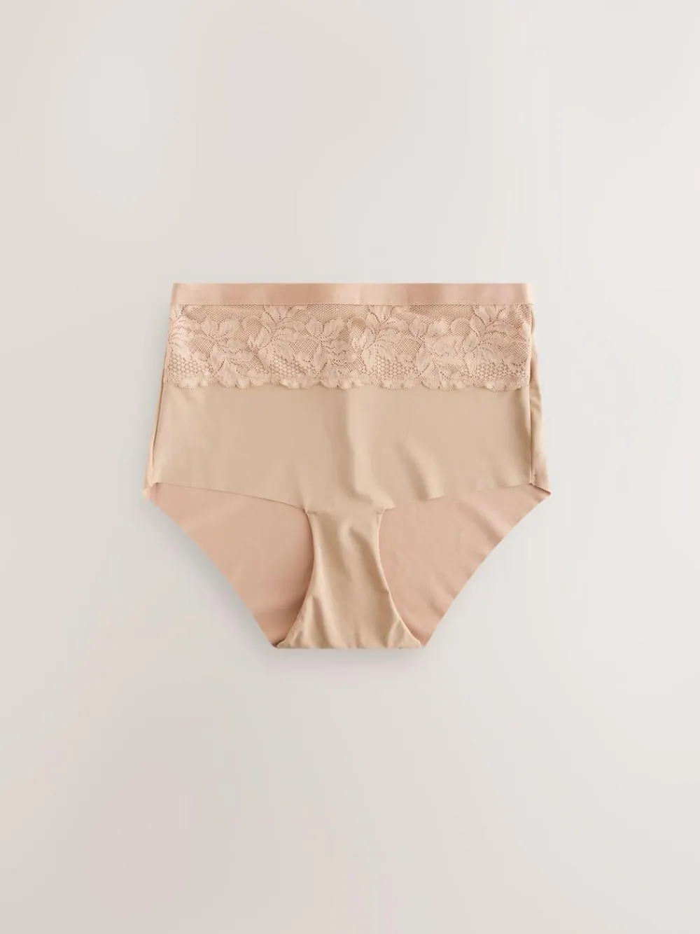 Next Black/Nude High Waist Lace Tummy Control Light Shaping Knickers 2 Pack