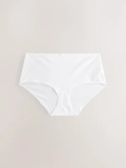 Hot Next Black/Pastel Rose Nude/White Midi Cotton Rich Knickers 5 Pack