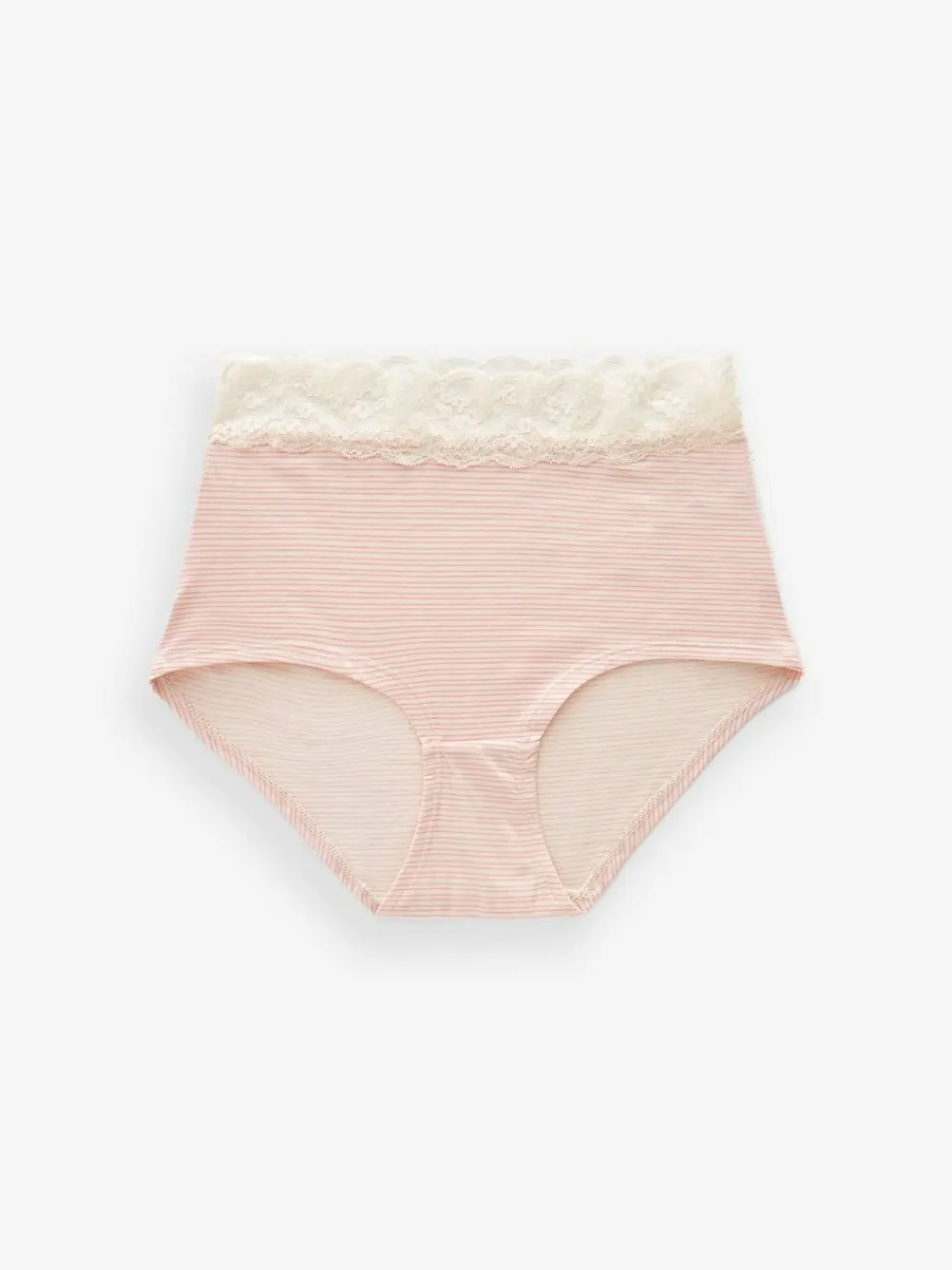 Next Black/Pink Heart Print Full Brief Cotton Lace Knickers 4 Pack^Women Panties