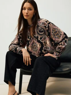 Next Long Sleeve Twist Neck Jersey Blouse^Women Blouses & Shirts